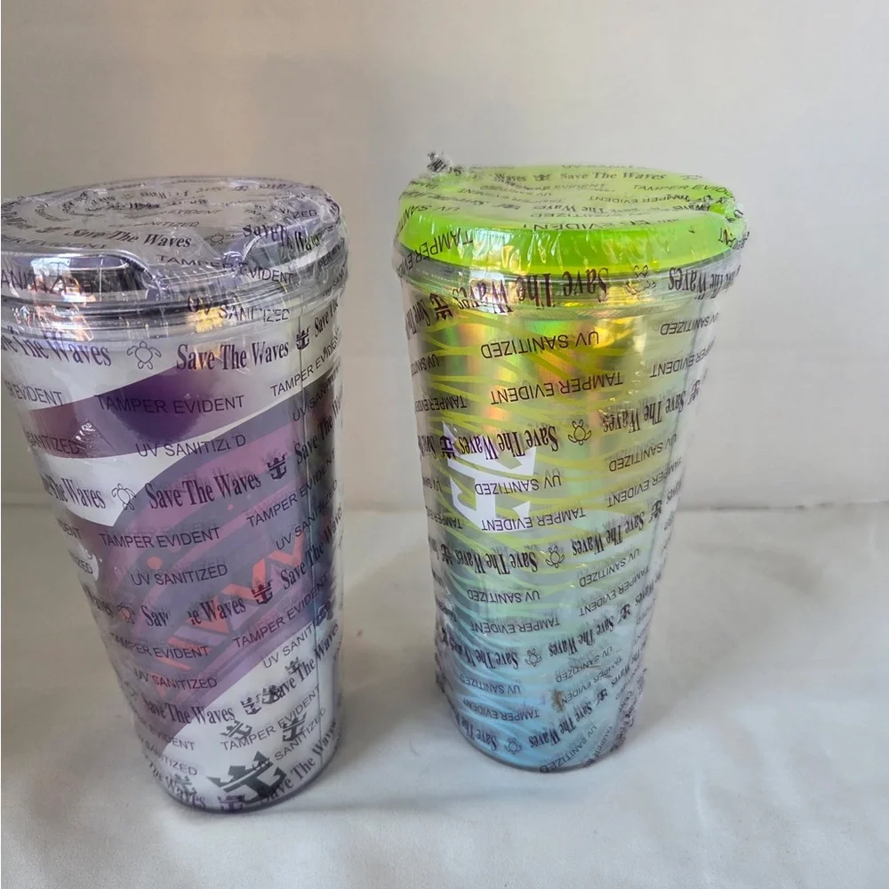 Set Of 2 SEALED Royal Caribbean 2022 Save The Waves Cup Tumblers